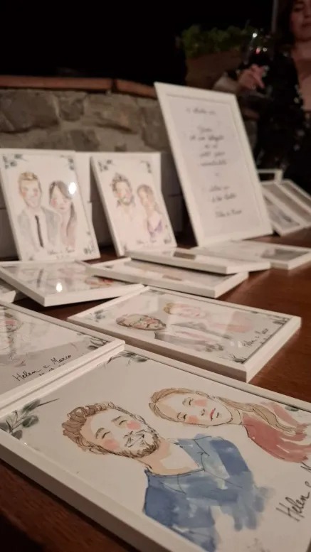 live sketching incorniciato